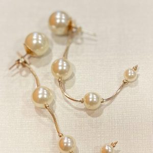 Cream Pearl Drop Dangle Earrings | 18k Gold-Filled