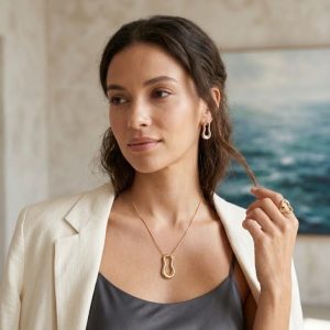 The Molten Amulet: Organic Sculptural Open-Loop Pendant