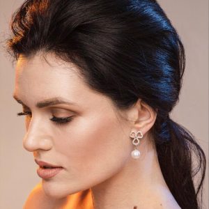 Clover & Freshwater Pearl Drop Earrings