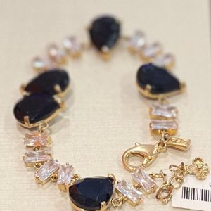 Simulated Onyx Raindrop Bracelet