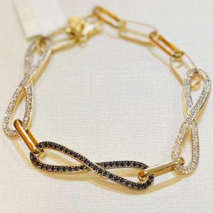 Two-Tone Infinity Style Bracelet