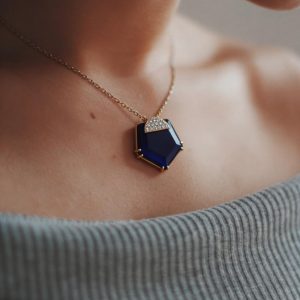 Rosa Sapphire-Blue Necklace