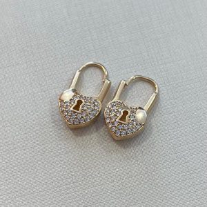 Padlock Pavé Earrings